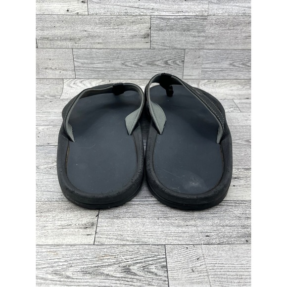 OluKai Ohana M 10110A 4042 Men\'s Black Flip Flop Sandals Size 13